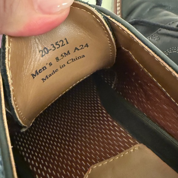 Johnston & Murphy TRUFOAM Oxford Mens 8.5M Black Good 20-3521 Leather Lace Up - Picture 5 of 7